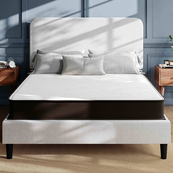 Flash Furniture Dream 8 Inch Hybrid Mattress, Queen Size High Density Foam and Innerspring Mattress in a Box DR-E238-B-Q-GG - main